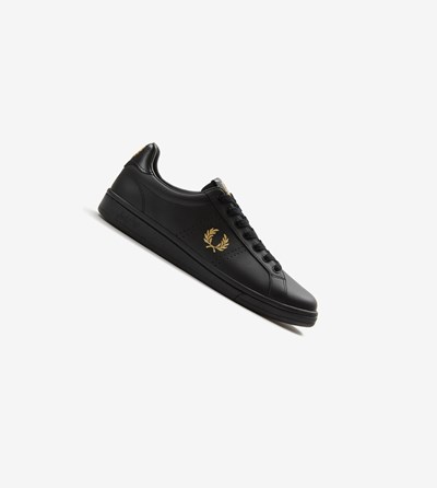 Black Fred Perry B721 Men's Sneakers | UJCZE-3164