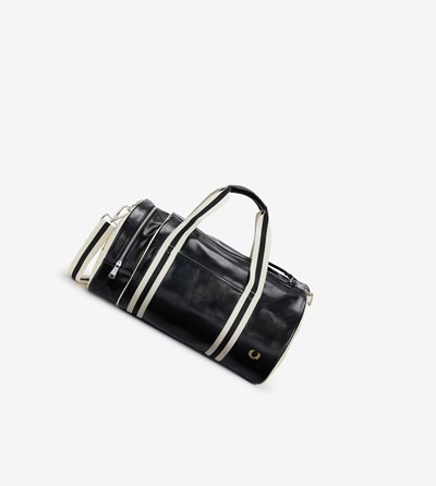 Black Fred Perry Classic Barrel Bag Women's Bags | QJPSB-7216