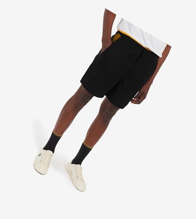 Black Fred Perry Contrast Panel Swim Short Men's Shorts | IYNLT-9180