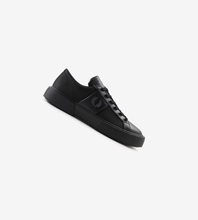 Black Fred Perry Exmouth Men's Sneakers | URSWV-8413