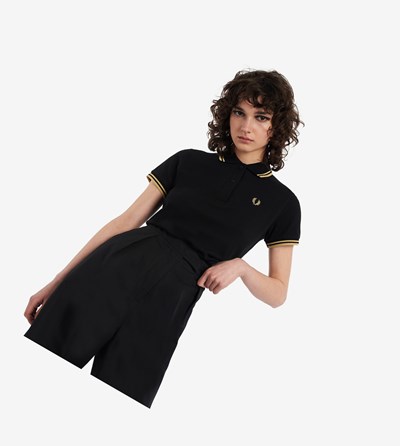 Black Fred Perry G12 Women's Polo Shirts | GNYAK-5124