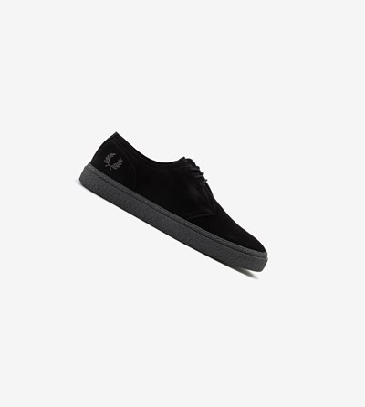 Black Fred Perry Linden Men's Suede Shoes | IKQPR-7189