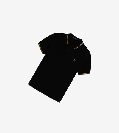 Black Fred Perry M3600 Men's Polo Shirts | DQAUF-5718