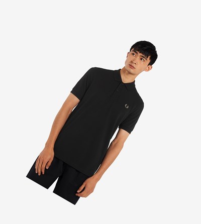 Black Fred Perry M6000 Men's Polo Shirts | BYJCA-8127