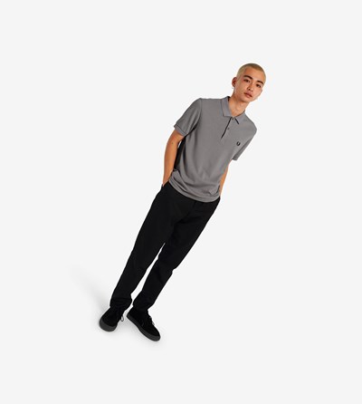 Black Fred Perry M6000 Men's Polo Shirts | QXVEZ-0987