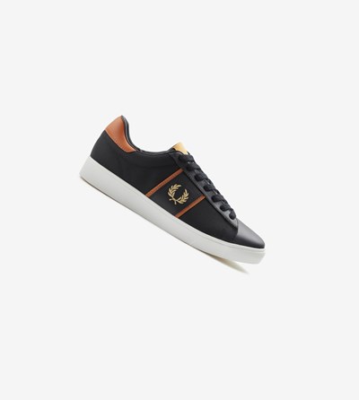 Black Fred Perry Spencer Men's Sneakers | JKUFI-6314