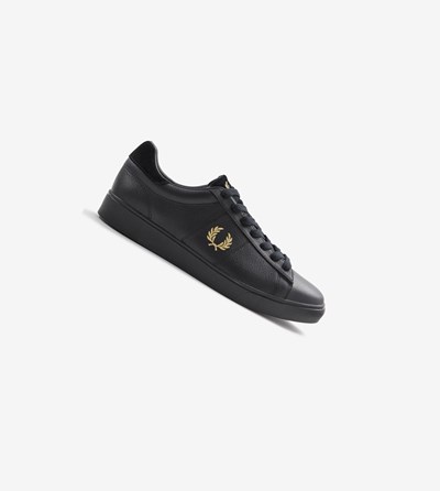 Black Fred Perry Spencer Men's Sneakers | ZTUHE-5960