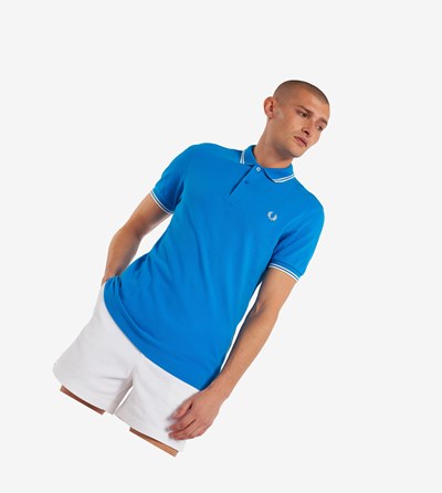 Blue Fred Perry M3600 Men's Polo Shirts | BFGYP-0435