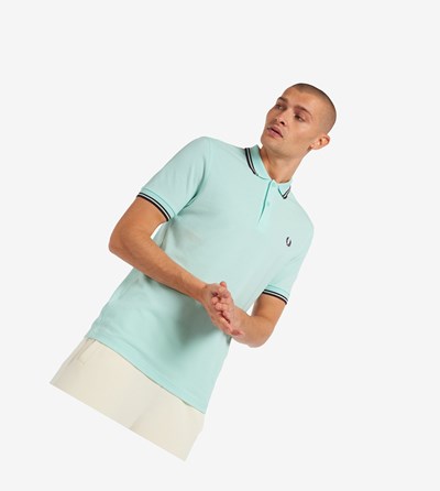 Blue Fred Perry M3600 Men's Polo Shirts | GKESA-6973