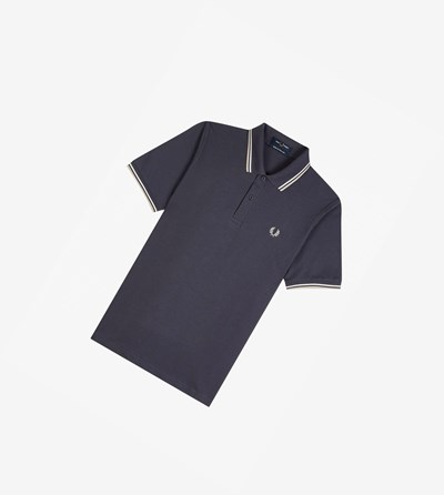 Deep Grey / Brown Fred Perry M12 Men's Polo Shirts | LDONK-8532