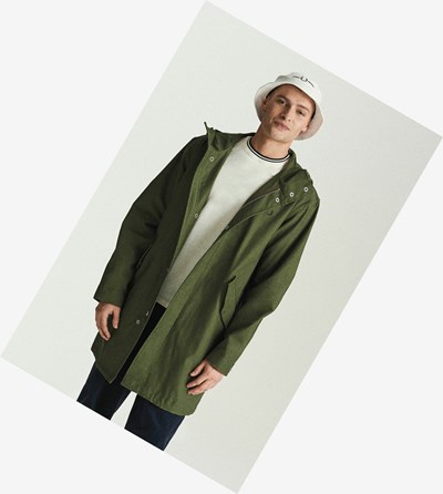 Green Fred Perry Shell Parka Men's Jackets | APYSE-4813