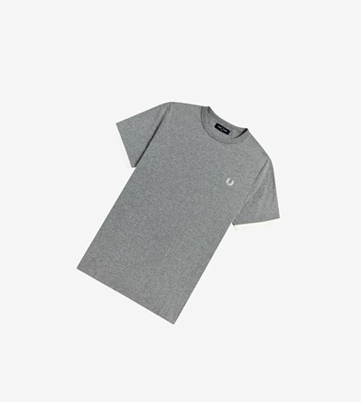 Grey Fred Perry Ringer Men's T Shirts | RDWTE-6129