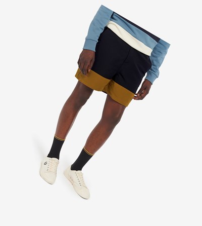 Navy Fred Perry Colour Block Swim Short Men's Shorts | JUYGV-0946