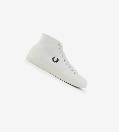 Navy Fred Perry Hughes Mid Men's Canvas Shoes | GCDJS-5936