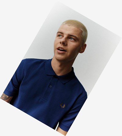 Navy / Grey Fred Perry M6000 Men's Polo Shirts | QCTIU-2387