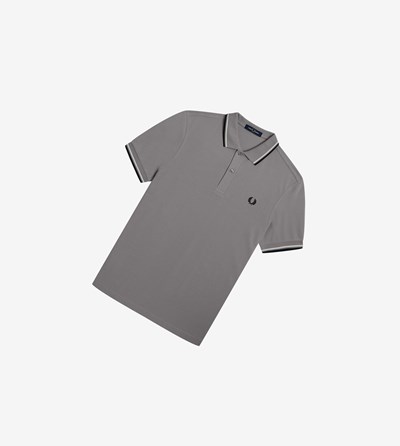 White / Black Fred Perry M3600 Men's Polo Shirts | NCDVT-5317