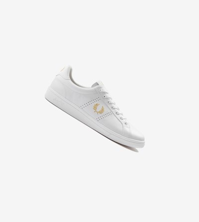 White Fred Perry B721 Men's Sneakers | ENBWR-7095