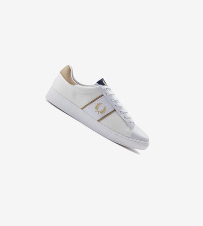 White Fred Perry Spencer Men's Sneakers | WDQKT-6259