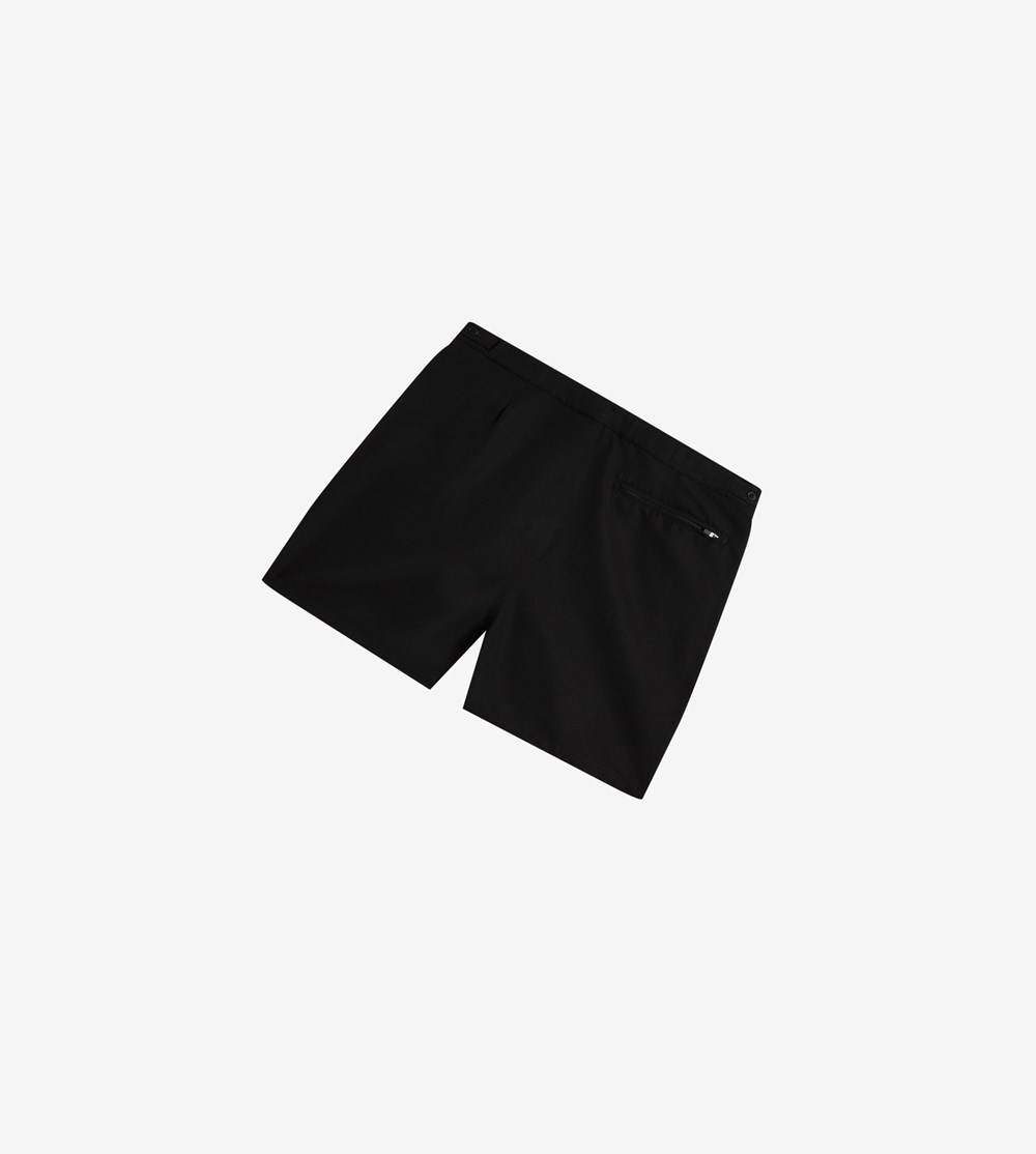 Black Fred Perry Contrast Panel Swim Short Men's Shorts | IYNLT-9180