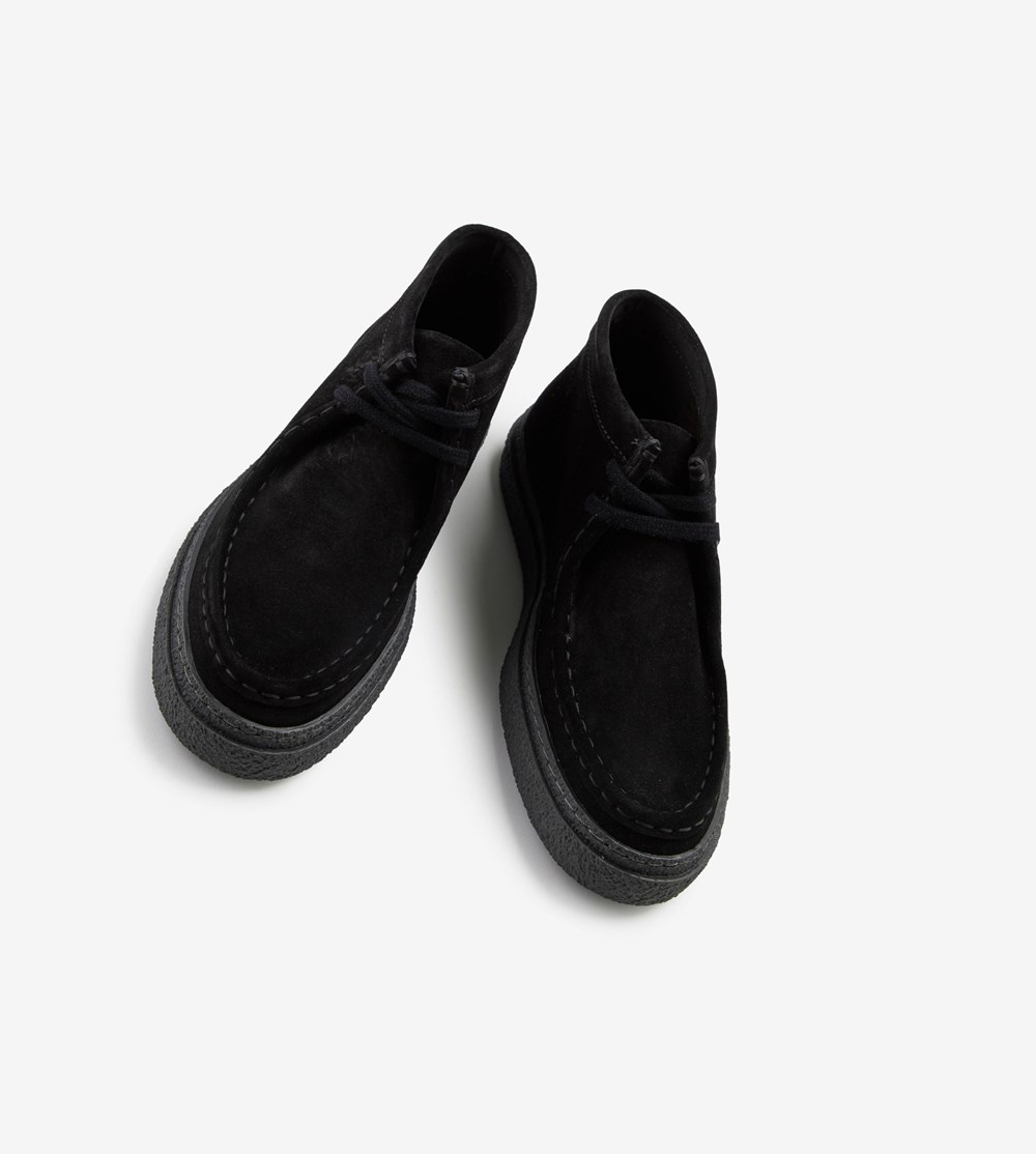 Black Fred Perry Dawson Mid Women's Boots | JXZBR-6374