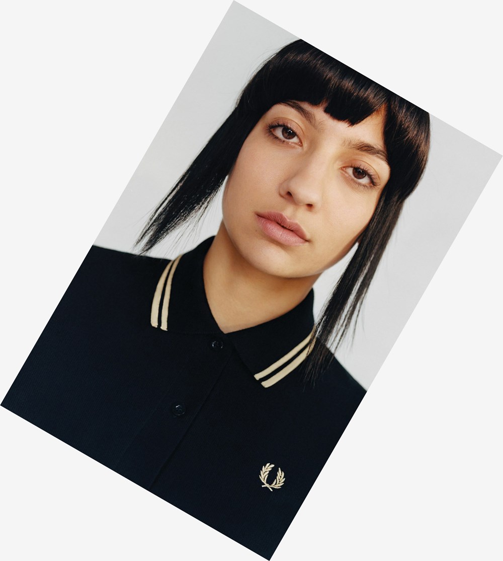 Black Fred Perry G12 Women's Polo Shirts | GNYAK-5124