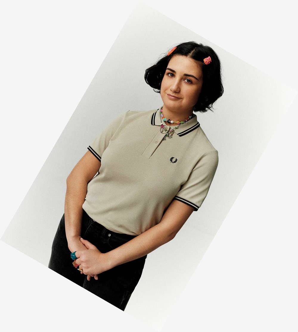 Black Fred Perry G3600 Women\'s Polo Shirts | GFNIR-2438