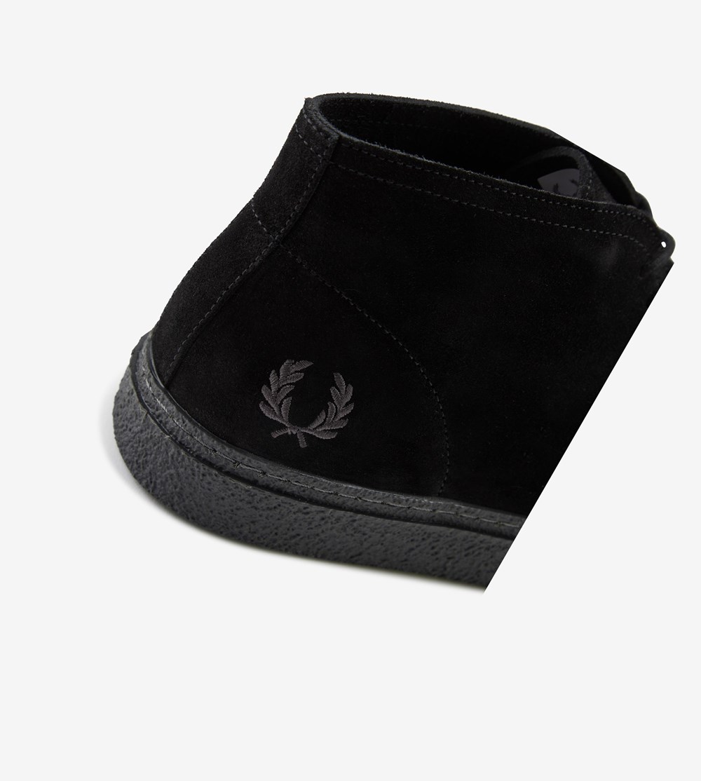 Black Fred Perry Hawley Men's Boots | CNOPZ-4936