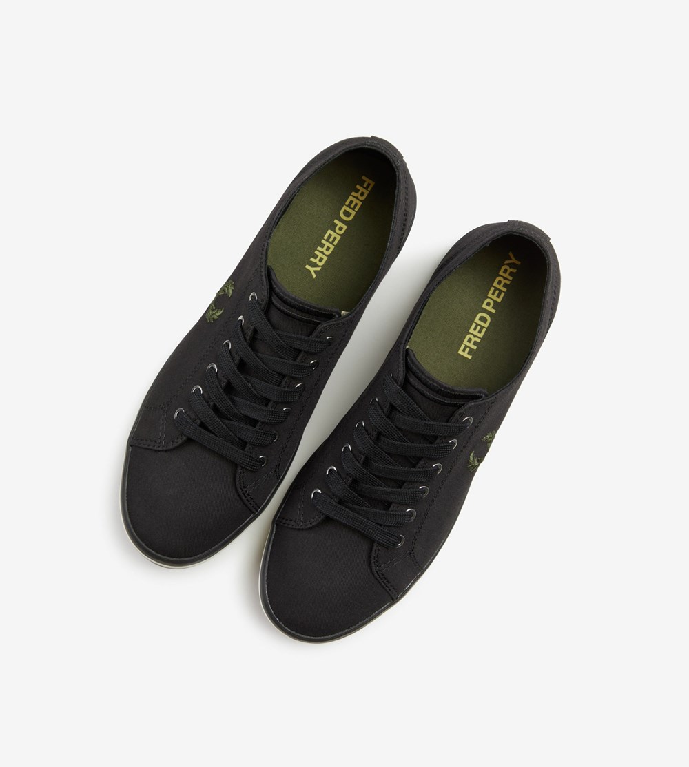 Black Fred Perry Kingston Men's Sneakers | BPTXM-5268