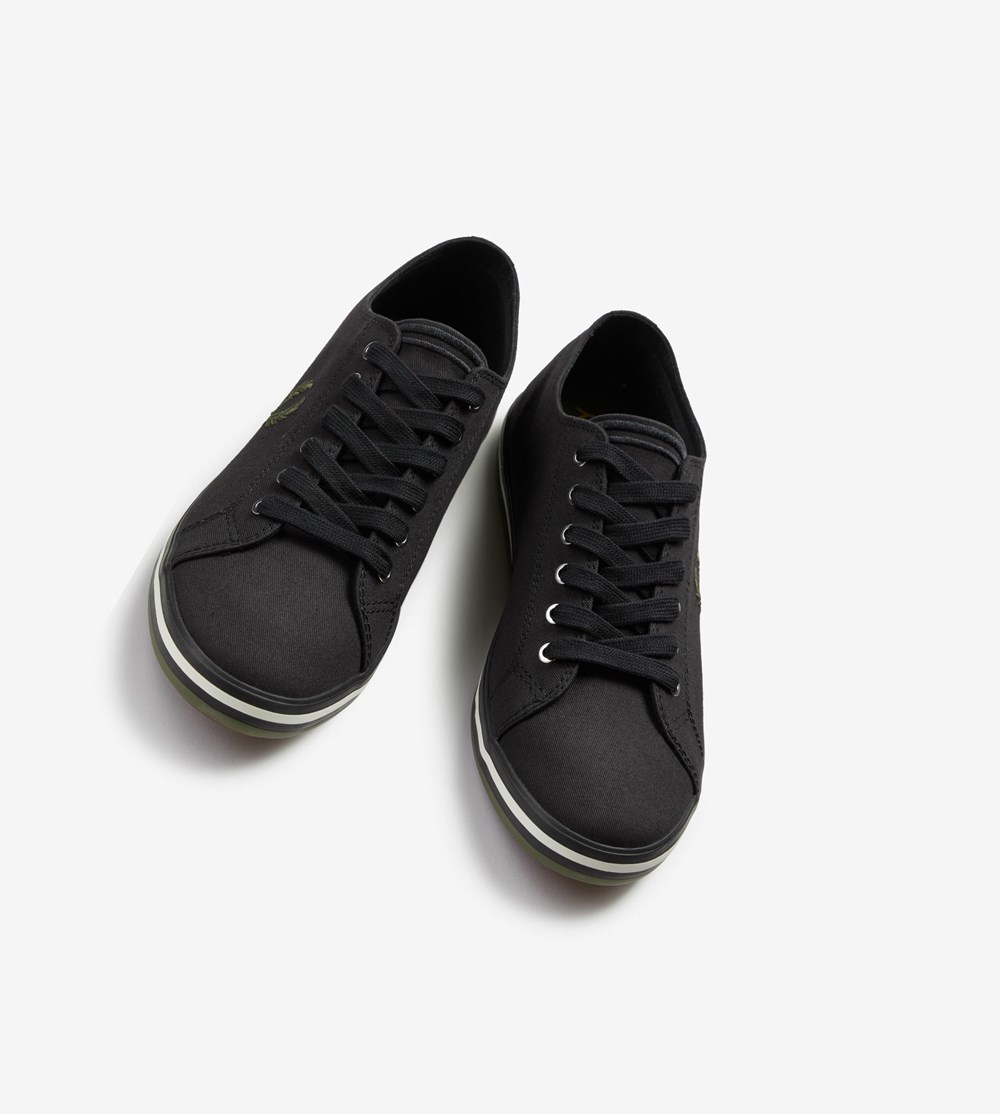 Black Fred Perry Kingston Men's Sneakers | BPTXM-5268