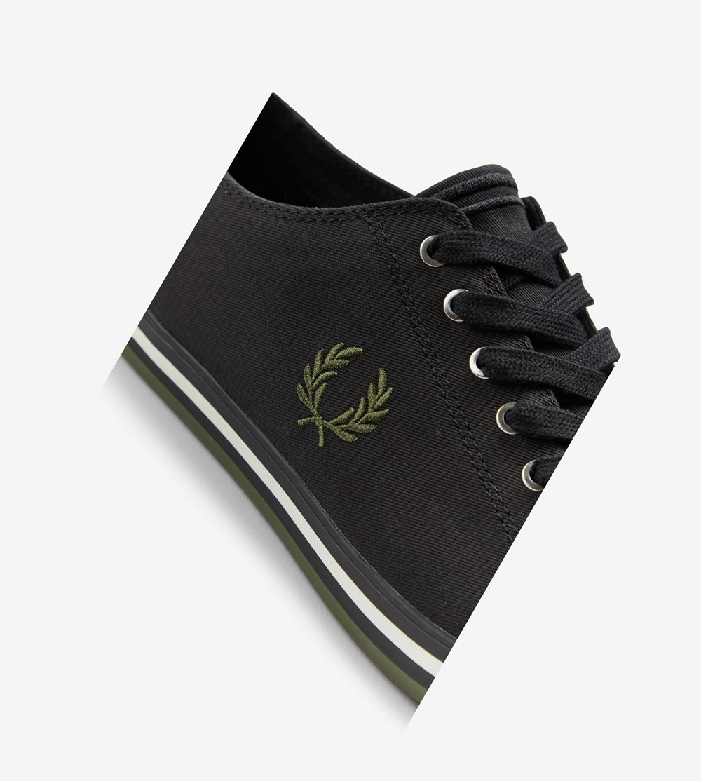 Black Fred Perry Kingston Men's Sneakers | BPTXM-5268