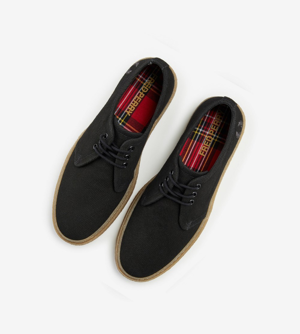 Black Fred Perry Linden Men's Suede Shoes | ZHTXC-5893