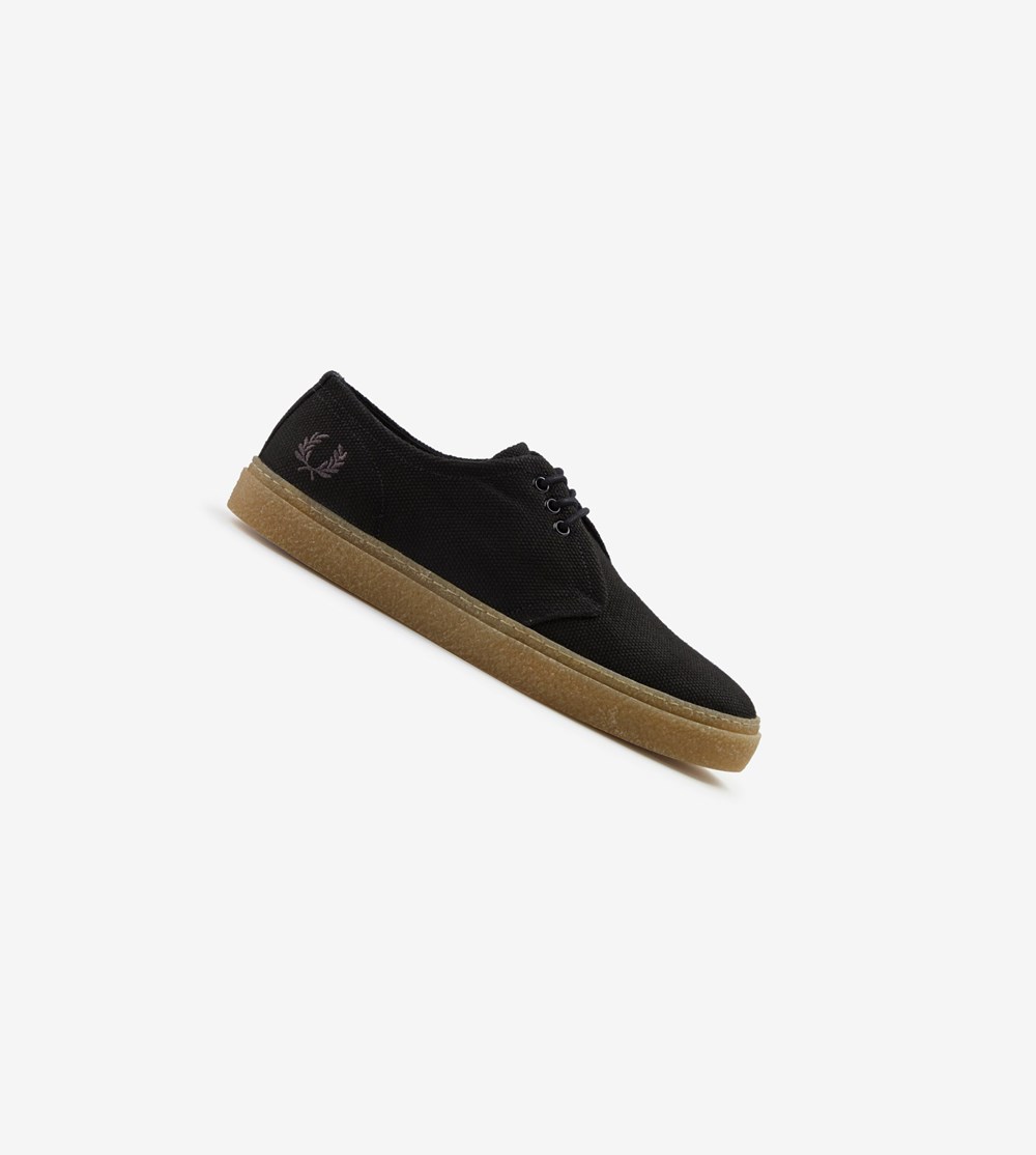 Black Fred Perry Linden Men\'s Suede Shoes | ZHTXC-5893