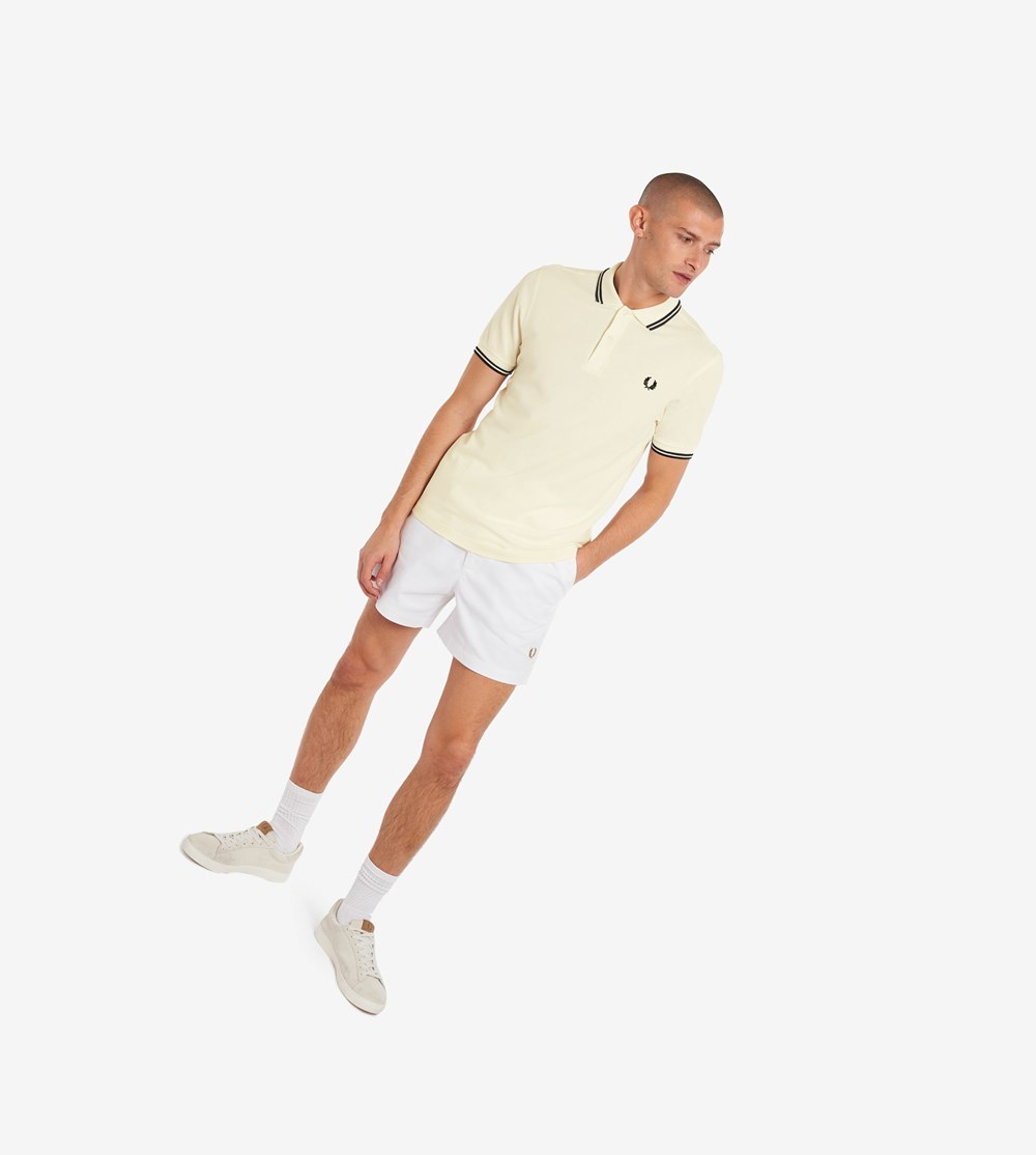 Black Fred Perry M3600 Men's Polo Shirts | DSMBU-0318