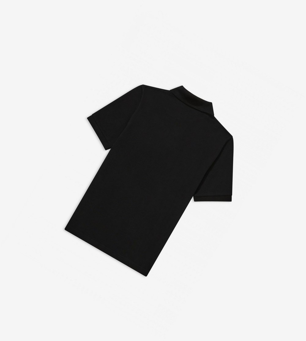 Black Fred Perry M3 Men's Polo Shirts | YKFGI-3587