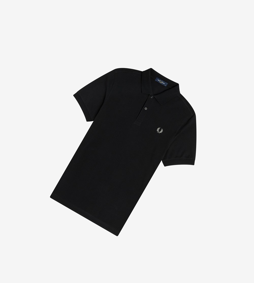 Black Fred Perry M6000 Men's Polo Shirts | BYJCA-8127