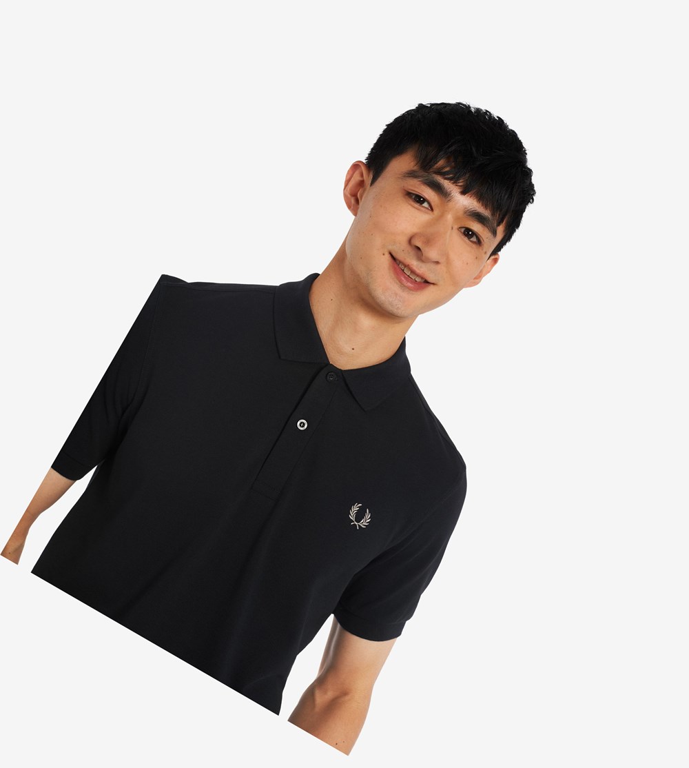 Black Fred Perry M6000 Men's Polo Shirts | BYJCA-8127