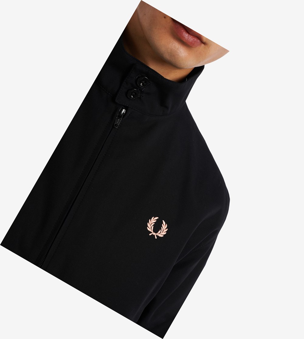 Black Fred Perry Made In England Berlin Harrington Jacket Men's Jackets | XOGJU-7950