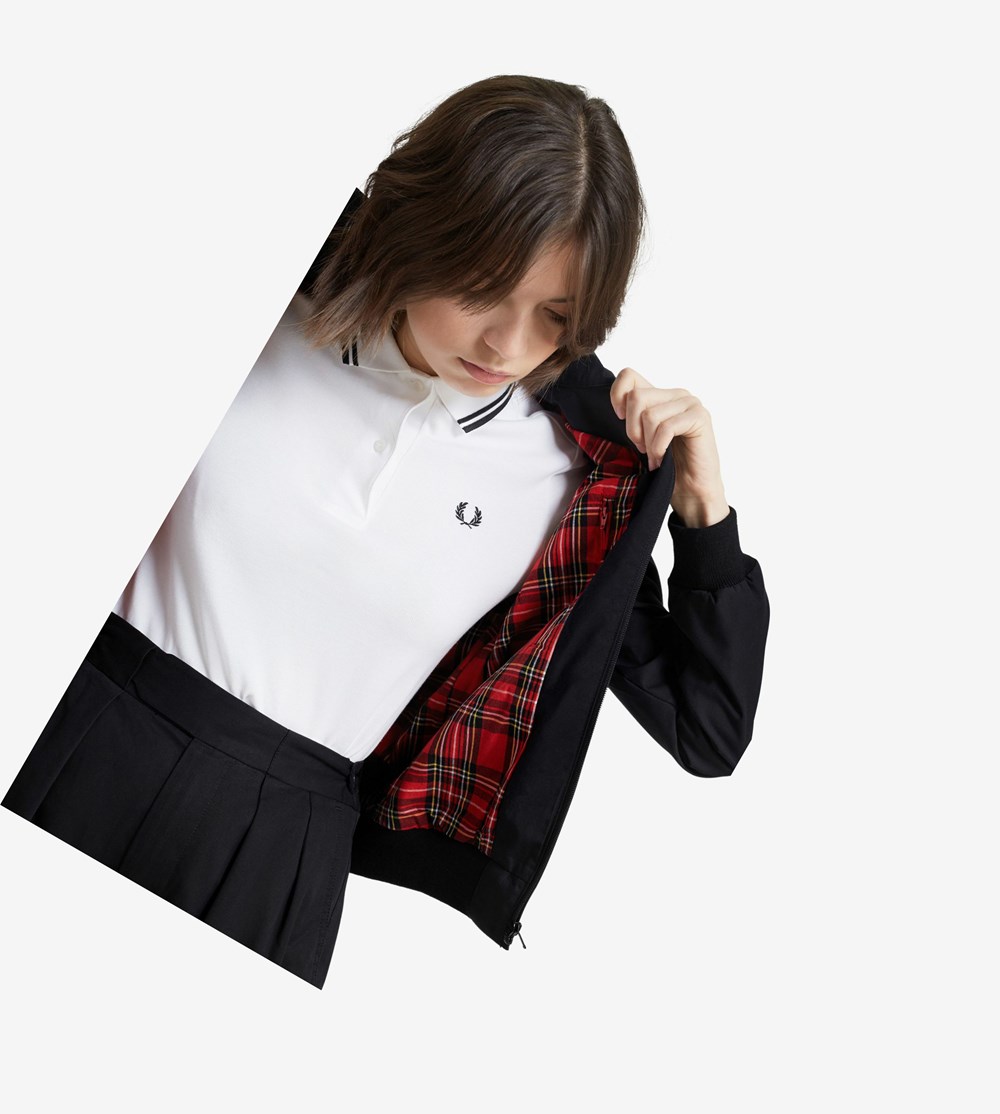 Black Fred Perry Made In England Harrington Jacket Women's Jackets | XAJMF-4160