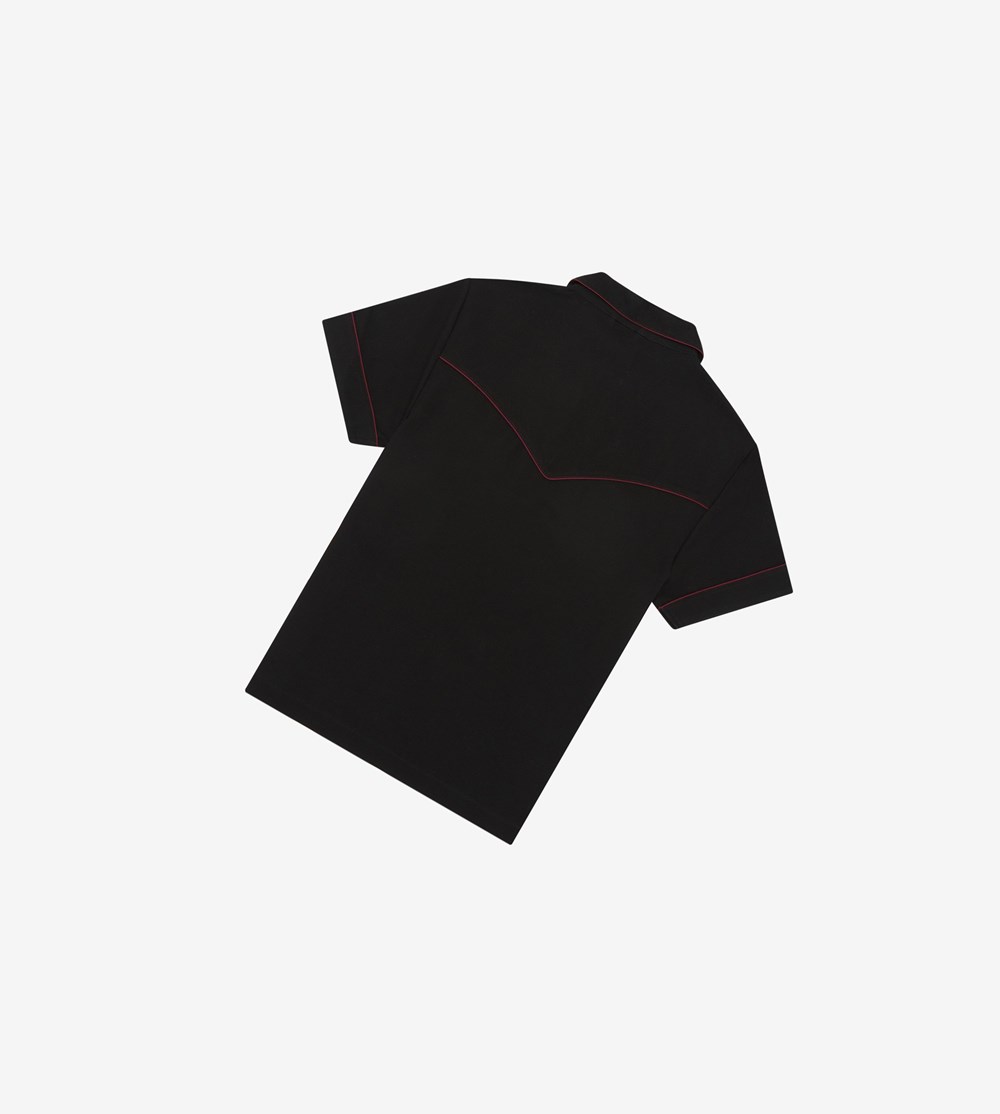 Black Fred Perry Nicholas Daley Short Sleeve Overshirt Men's Shirts | ZDRSY-8092