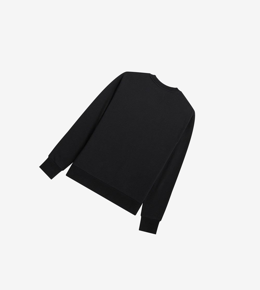 Black Fred Perry Reissues Abstract Graphic Men's Sweatshirt | XHGBT-9123