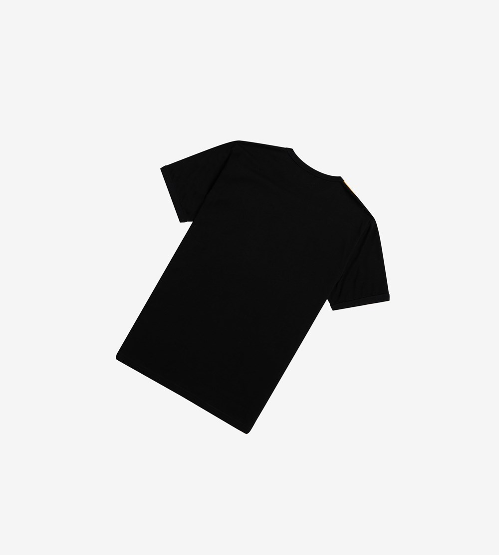 Black Fred Perry Reissues Abstract Tennis Print Men's T Shirts | RNGQX-1435