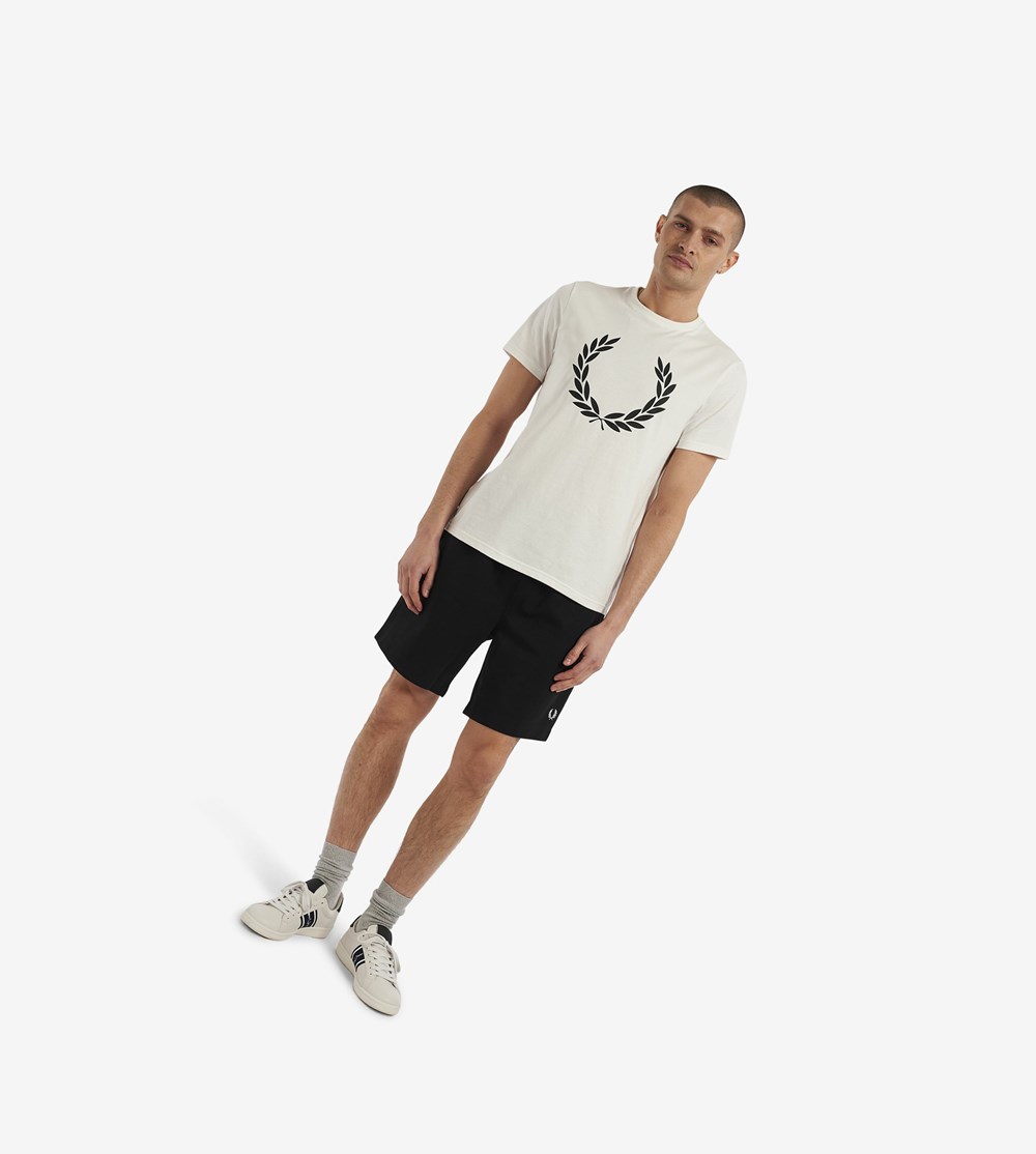 Black Fred Perry Reverse Tricot Shorts Men's Trousers | LKDWF-0974