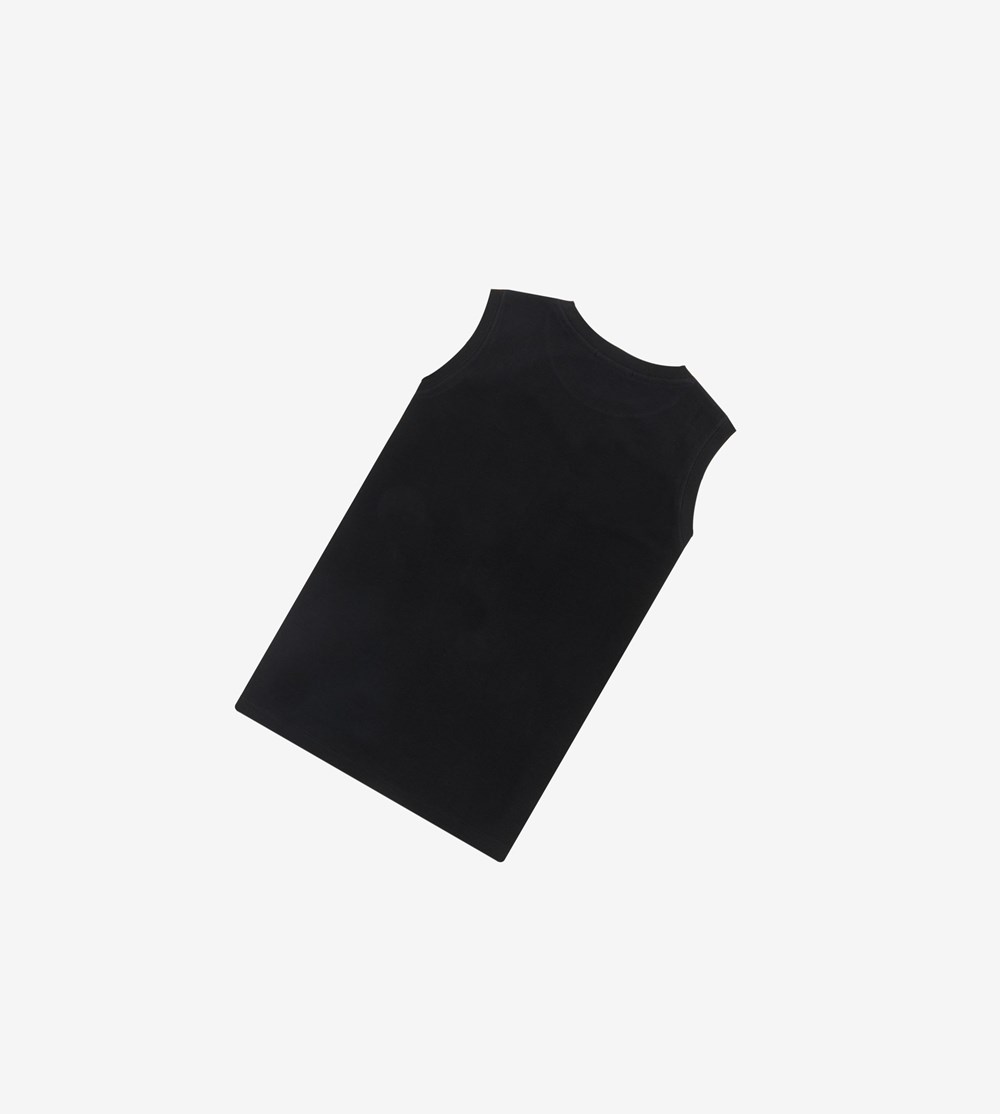 Black Fred Perry Sleeveless Ringer Women's T Shirts & Tops | GPQHX-3405