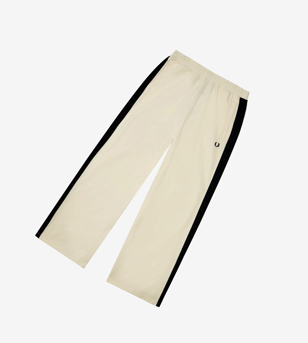 Black Fred Perry Taped Track Women's Pants | RPYBJ-8650