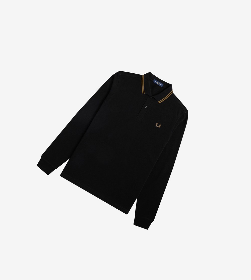 Black / Grey / Grey Fred Perry M3636 Men's Polo Shirts | ARPTG-1467