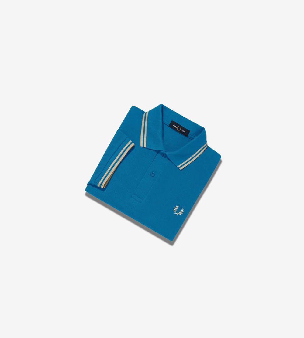 Blue Fred Perry M3600 Men's Polo Shirts | BFGYP-0435