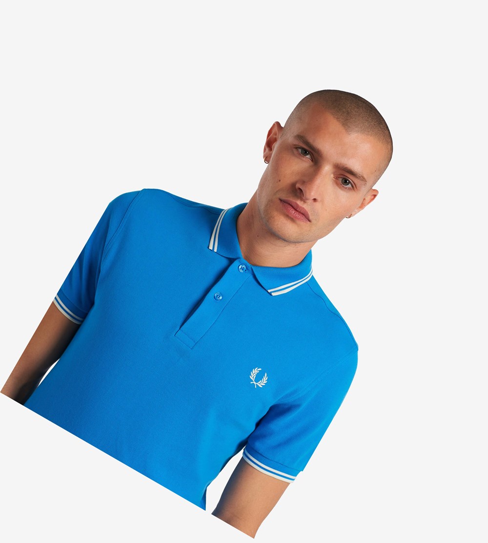 Blue Fred Perry M3600 Men's Polo Shirts | BFGYP-0435