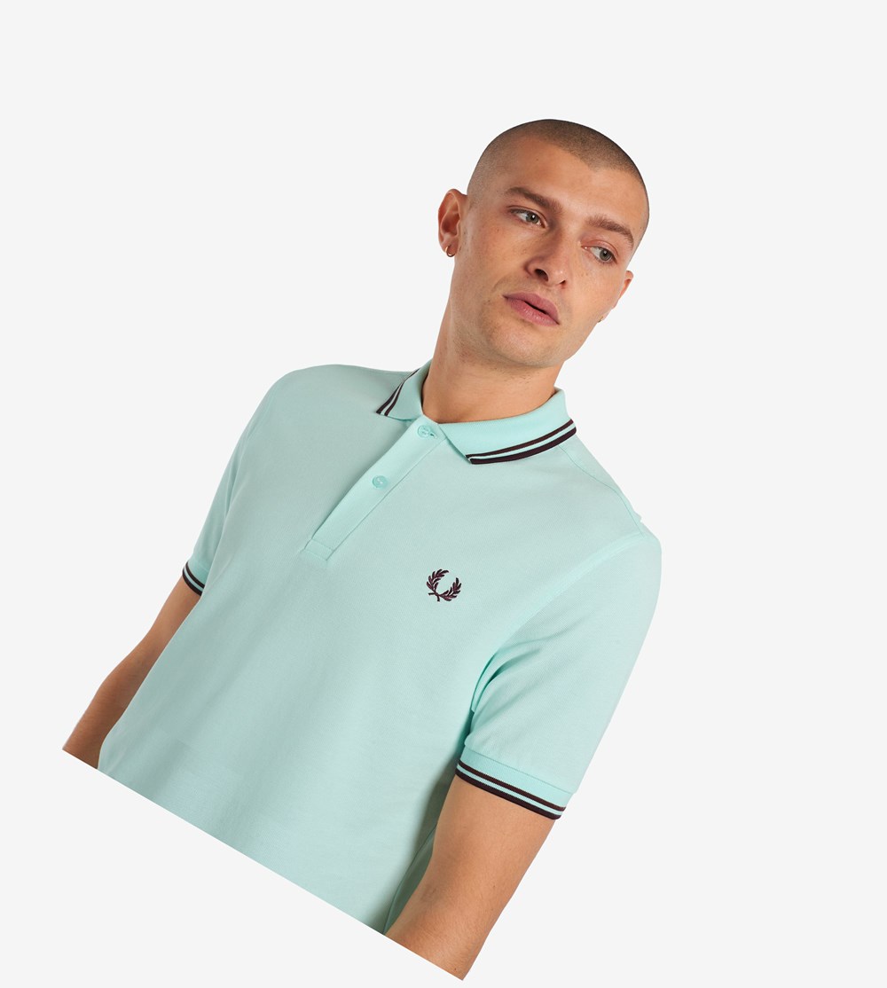 Blue Fred Perry M3600 Men's Polo Shirts | GKESA-6973