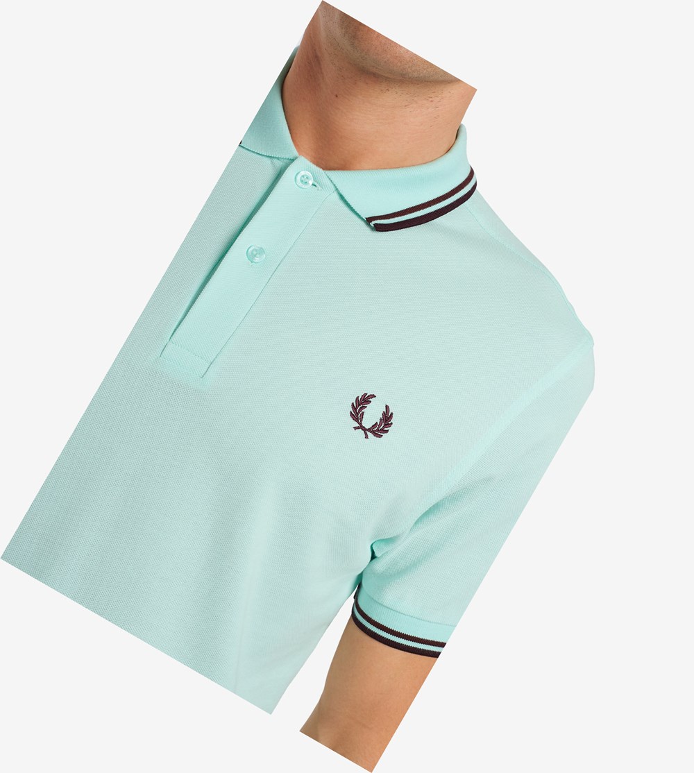 Blue Fred Perry M3600 Men's Polo Shirts | GKESA-6973