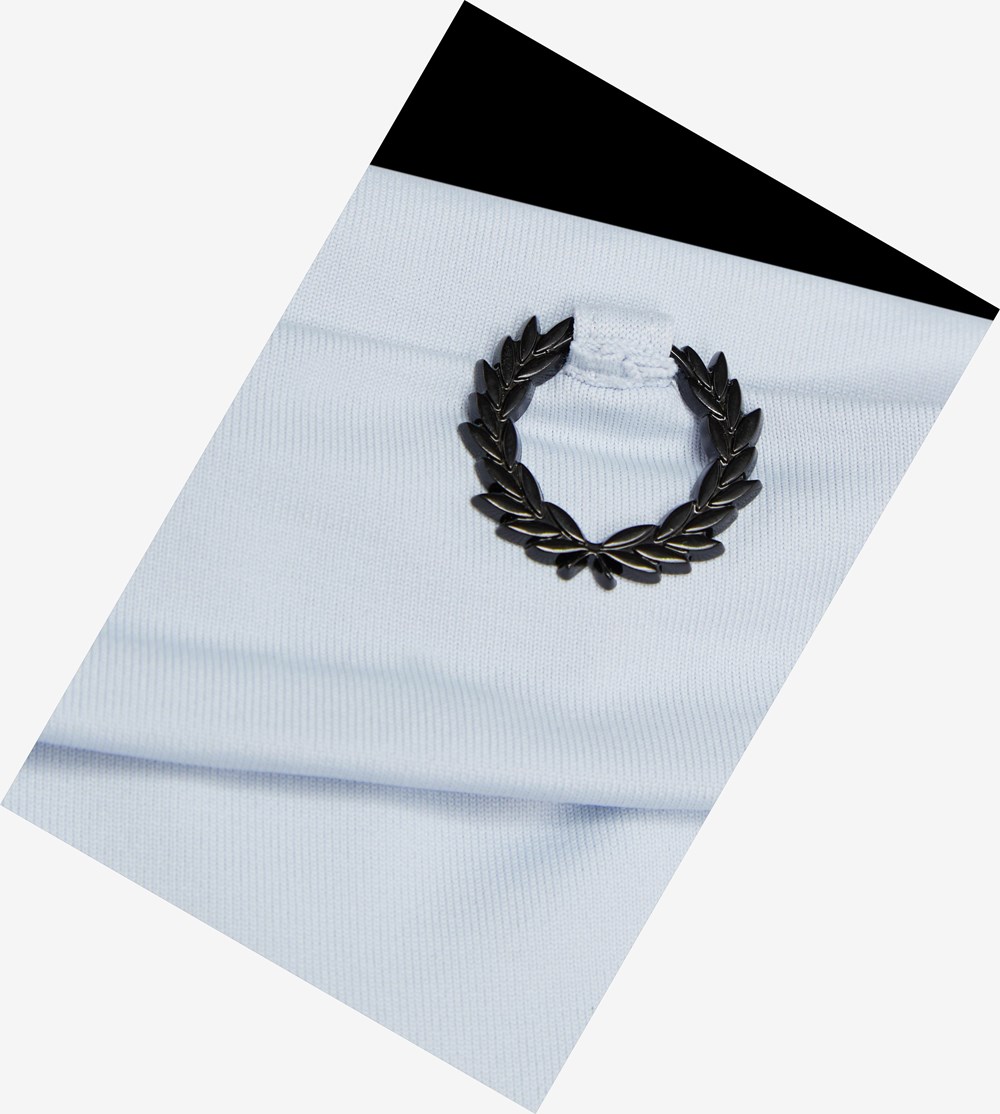 Blue Fred Perry Raf SimonsLaurel Wreath Detail Roll Neck Top Men's T Shirts | ZJBUI-8943